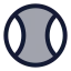 Tennisball icon with duotone standard style