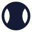Tennisball icon with solid rounded style