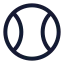 Tennisball icon with stroke rounded style