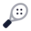 Tennisracket icon with bulk rounded style