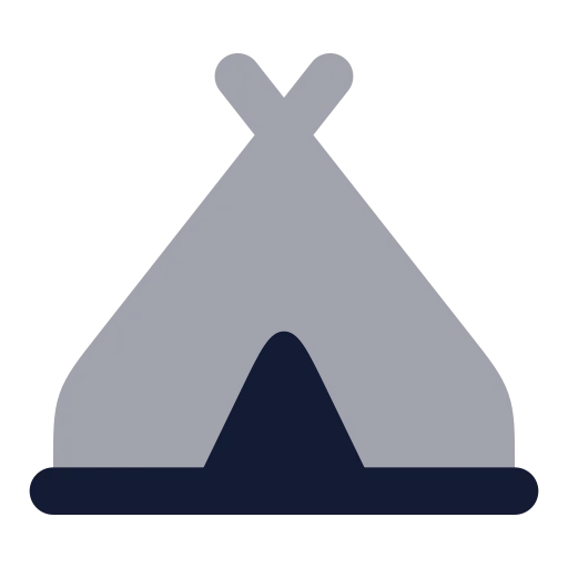 Tent Icon in Bulk Rounded style
