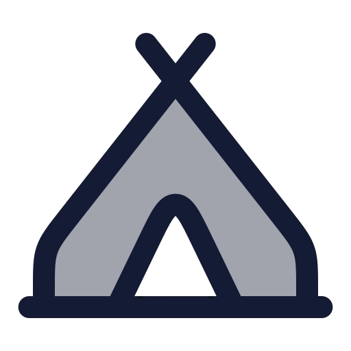 Tent Icon in Duotone Rounded style
