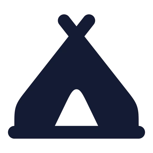 Tent Icon in Solid Rounded style