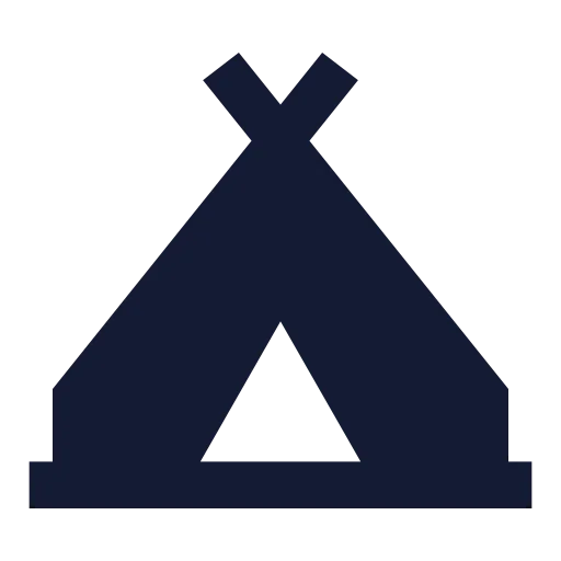 Tent Icon in Solid Sharp style