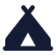 Tent icon with solid standard style