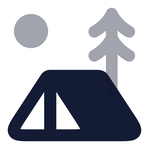 Tent Tree Icon in Bulk Rounded style