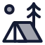 Tenttree icon with duotone standard style