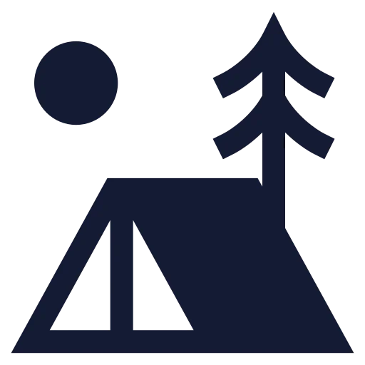 Tent Tree Icon in Solid Sharp style