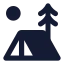 Tenttree icon with solid standard style