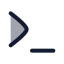 Terminal icon with duotone rounded style