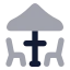 Terrace icon with bulk rounded style