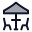 Terrace icon with duotone standard style