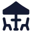 Terrace icon with solid standard style