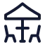 Terrace icon with stroke standard style