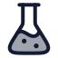 Testtube icon with duotone rounded style
