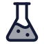 Testtube icon with duotone standard style