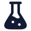 Testtube icon with solid rounded style