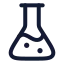 Testtube icon with stroke rounded style