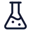 Testtube icon with stroke standard style