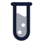 Testtube icon with bulk rounded style
