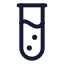 Testtube icon with stroke standard style
