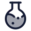 Testtube icon with duotone rounded style