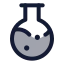 Testtube icon with duotone standard style