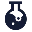 Testtube icon with solid sharp style