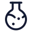 Testtube icon with stroke rounded style