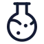 Testtube icon with stroke standard style