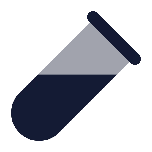 Test Tube Diagonal Icon in Bulk Rounded style