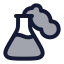Testtube icon with duotone rounded style