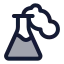Testtube icon with duotone standard style