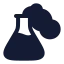 Testtube icon with solid rounded style