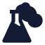 Testtube icon with solid sharp style