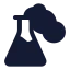 Testtube icon with solid standard style
