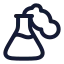 Testtube icon with stroke rounded style
