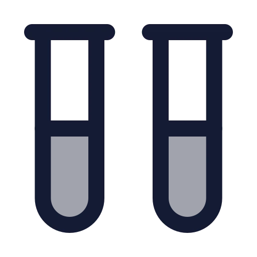 Test Tubes Icon in Duotone Rounded style