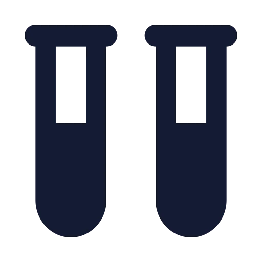 Test Tubes Icon in Solid Rounded style
