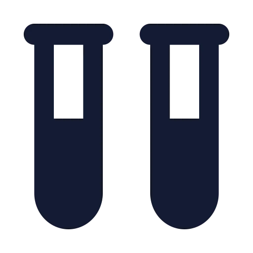 Test Tubes Icon in Solid Sharp style