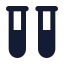 Testtubes icon with solid sharp style
