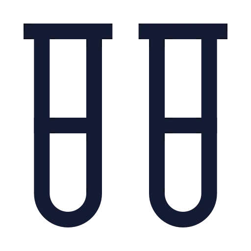 Test Tubes Icon in Stroke Sharp style