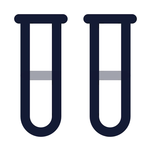 Test Tubes Icon in Twotone Rounded style