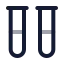 Testtubes icon with twotone rounded style