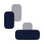 Tetris icon with bulk rounded style
