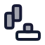 Tetris icon with duotone rounded style