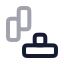 Tetris icon with twotone rounded style