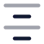 Textaligncenter icon with bulk rounded style