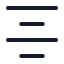Textaligncenter icon with stroke standard style