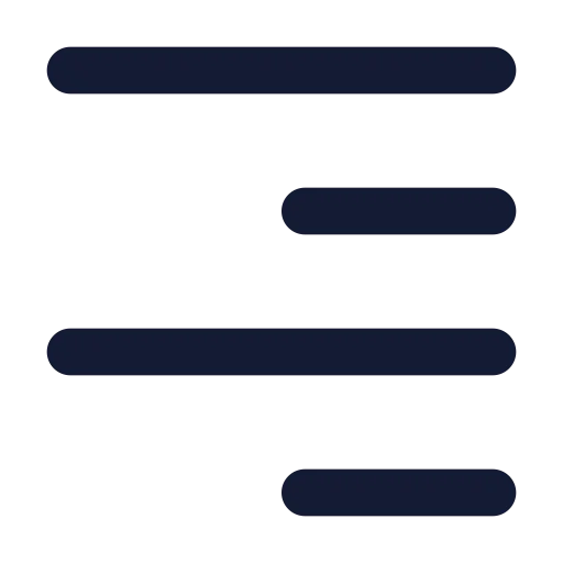 Text Align End Icon in Solid Rounded style